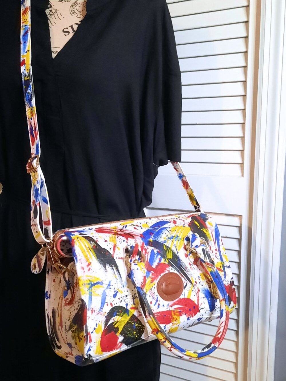 Vintage Dooney & Bourke Satchel Dooney & Bourke Dipinta Inspired Satchel - Picture 2 of 15